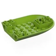 Aircraft Fuselage Curved Forward 6 x 8 Bottom with 2 Pin Holes, Lime