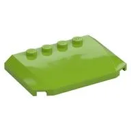 Brick Wedged, Curved Triple 4 x 6 x 2/3 with 4 Studs, Lime