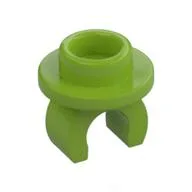 Plate Special Round 1 x 1 with Hollow Stud and Underside Clip, Lime