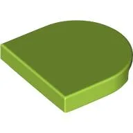 Tile Round 2 x 2 Half Circle, Lime