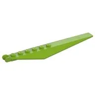 Hinge Plate 1 x 12 Locking with Angled Side Extensions and Tapered Ends, 7 Teeth, Lime