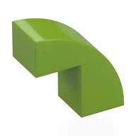 Brick Curved 1 x 2 x 1 2/3 with 1 Cutout, Lime