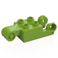 Duplo Brick 2 x 4 with 4 Studs and Hinge Male and Female, Lime