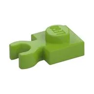 Plate Special 1 x 1 with Clip Vertical [Thick Open O Clip], Lime