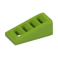 Brick Sloped 18° 2 x 1 x 2/3 with 4 Slots / Grate, Lime