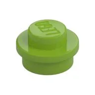 Plate Round 1 x 1 with Solid Stud, Lime