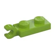 Plate Special 1 x 2 with Clip Horizontal on End, Lime
