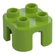 Duplo Chair with no Back / Stool, Lime