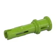 Technic Pin Long with Friction Ridges Lengthwise and Stop Bush [2 Lateral Holes, Small Pin Hole], Lime