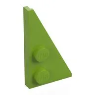 Wedge Plate 2 x 4 27° Right, Lime