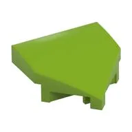 Brick Wedged, Curved 2 x 2 with Stud Notches, Lime