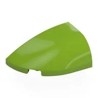 Brick Round, Curved Double 3 x 2 Beveled with Stud Notch Left, Lime