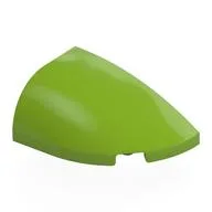 Brick Round, Curved Double 3 x 2 Beveled with Stud Notch Right, Lime