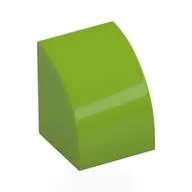 Brick Curved 1 x 1, Lime