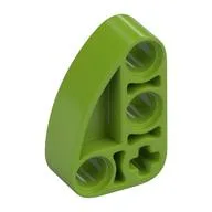 Technic Beam 2 x 3 L-Shape with Quarter Ellipse Thick, Lime