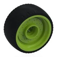 Wheel Rim 24 x 12 with Black Tyre, Lime