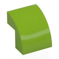 Brick Curved 2 x 2 x 1 2/3, Lime