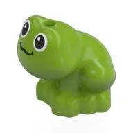 Animal, Frog Sitting with Black Eyes Print, Lime