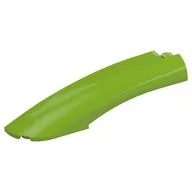 Brick Round, Curved 10 x 2 x 2 with Rounded End Left, Lime