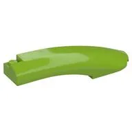 Brick Round, Curved 10 x 2 x 2 with Rounded End Right, Lime