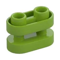 Brick Special 1 x 2 Rounded with Center Bars, Lime