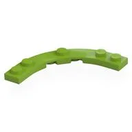 Plate Round Corner 5 x 5 with 4 x 4 Round Cutout, Lime