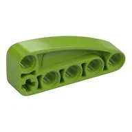 Technic Beam 2 x 5 L-Shape with Quarter Ellipse Thick, Lime
