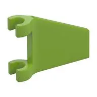 Flag 2 x 2 Trapezoid with Flared Area between Clips, Lime