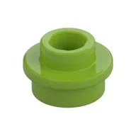Plate Round 1 x 1 with Open Stud, Lime