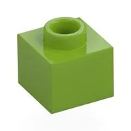 Plate 1 x 1 x 2/3 with Open Stud, Lime