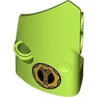 Technic Panel Fairing #1 Small Smooth Short, Side A with Lamborghini Fuel Cap Print, Lime