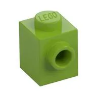 Brick Special 1 x 1 with Stud on 1 Side, Lime