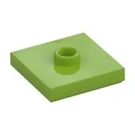 Plate Special 2 x 2 with Groove and Center Stud (Jumper), Lime
