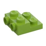 Plate Special 2 x 2 x 2/3 with Two Studs On Side and Two Raised [Solid Anti-stud], Lime