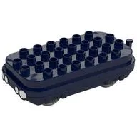 Duplo Train Engine Base, Push & Go Motor with White Headlights, Dark Blue