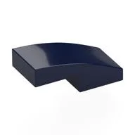 Brick Curved 2 x 1 No Studs [1/2 Bow], Dark Blue