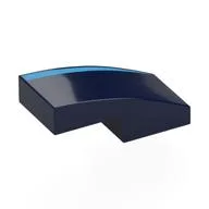 Brick Curved 2 x 1 No Studs with Dark Azure Stripe Print, Dark Blue