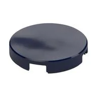 Tile Round 2 x 2 with Bottom Stud Holder, Dark Blue