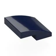 Brick Curved 2 x 2 x 2/3, Dark Blue