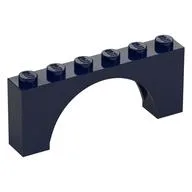 Brick Arch 1 x 6 x 2 - Thin Top without Reinforced Underside [New Version], Dark Blue