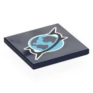 Tile 4 x 4 with Arctic Explorer Symbol Print, Dark Blue