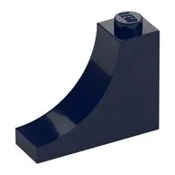 Brick Curved 1 x 3 x 2 Inverted [Inside Bow], Dark Blue