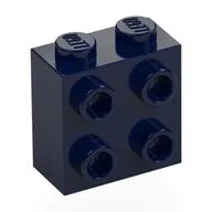 Brick Special 1 x 2 x 1 2/3 with 4 Studs on 1 Side, Dark Blue