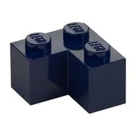 Brick 2 x 2 Corner, Dark Blue