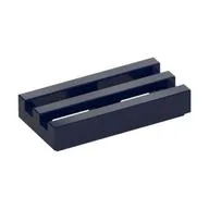 Tile Special 1 x 2 Grille with Bottom Groove, Dark Blue