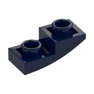 Brick Curved Inverted 2 x 1, Dark Blue