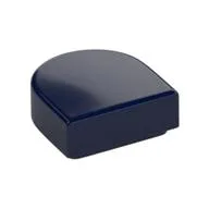 Tile Round 1 x 1 Half Circle, Dark Blue