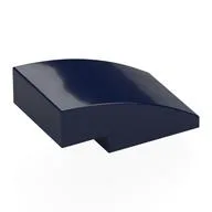 Brick Curved 3 x 2 No Studs, Dark Blue
