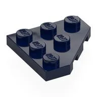 Wedge Plate 3 x 3 Cut Corner, Dark Blue