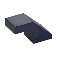Brick Sloped 45° 2 x 1 with 2/3 Inverted Cutout and no stud, Dark Blue